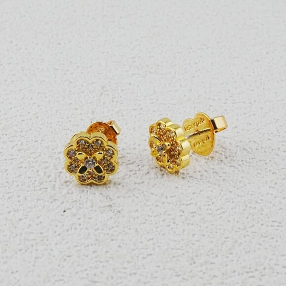 Kate Spade Metal Four-Leaf Clover Stud Earrings - Picture 3 of 4